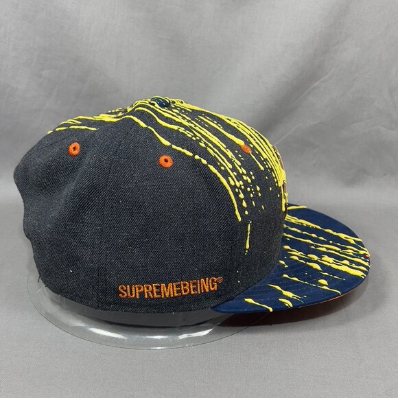 New Era Supremebeing Snapback Hat Blue 9fifty UK Streetwear Splash Hip Hop Mens - Picture 5 of 16